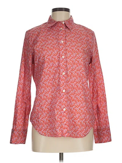 Pre-owned Jcrew Long Sleeve Button Down Shirt In Red
