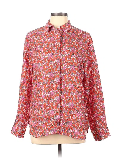 Pre-owned Jcrew Long Sleeve Button Down Shirt In Red