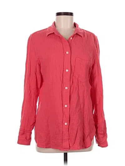 Pre-owned Jcrew Long Sleeve Button Down Shirt In Red
