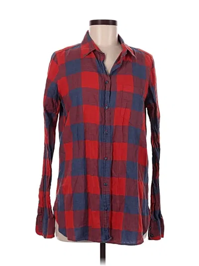 Pre-owned Jcrew Long Sleeve Button Down Shirt In Red