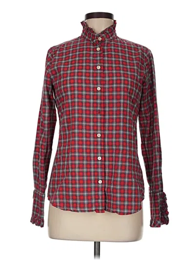 Pre-owned Jcrew Long Sleeve Button Down Shirt In Red