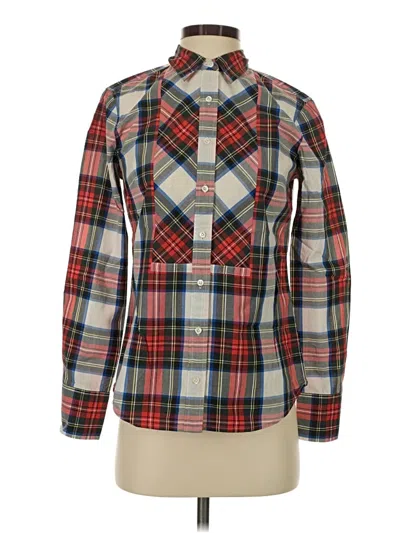 Pre-owned Jcrew Long Sleeve Button Down Shirt In Red