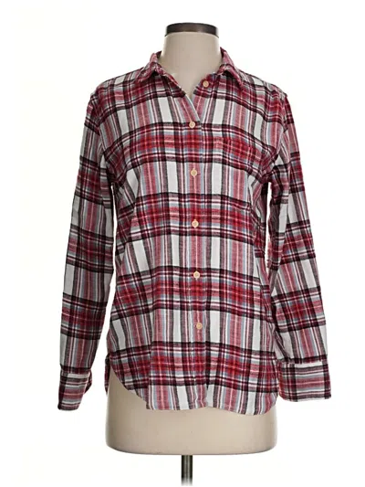 Pre-owned Jcrew Long Sleeve Button Down Shirt In Red