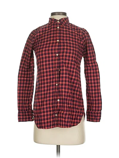 Pre-owned Jcrew Long Sleeve Button Down Shirt In Red