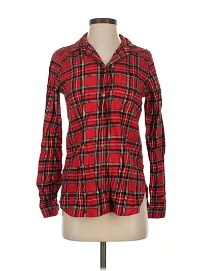 Pre-owned Jcrew Long Sleeve Button Down Shirt In Red
