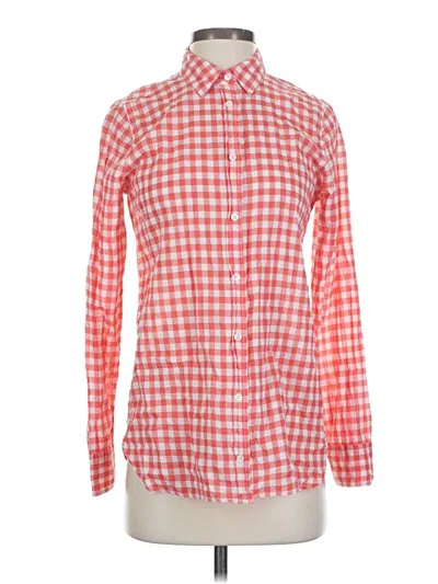 Pre-owned Jcrew Long Sleeve Button Down Shirt In Red