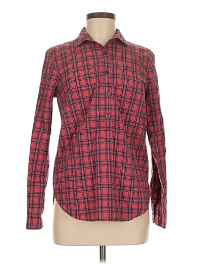 Pre-owned Jcrew Long Sleeve Button Down Shirt In Red