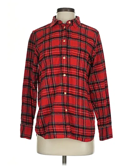 Pre-owned Jcrew Long Sleeve Button Down Shirt In Red