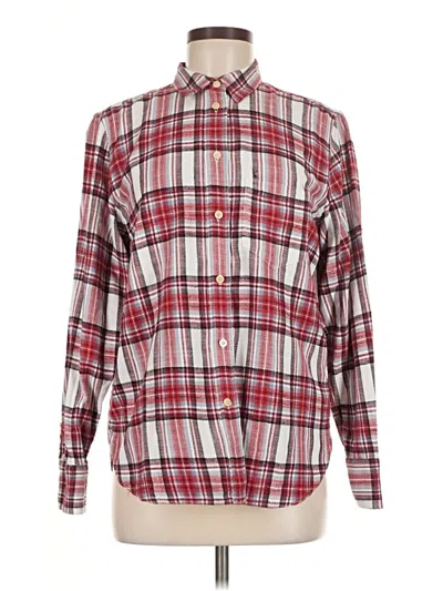 Pre-owned Jcrew Long Sleeve Button Down Shirt In Red