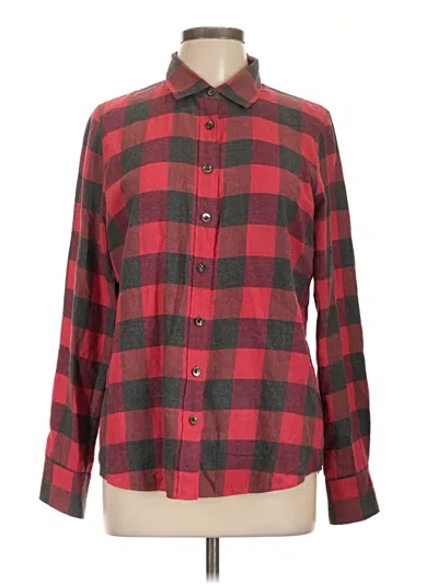 Pre-owned Jcrew Long Sleeve Button Down Shirt In Red