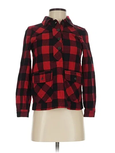 Pre-owned Jcrew Long Sleeve Button Down Shirt In Red