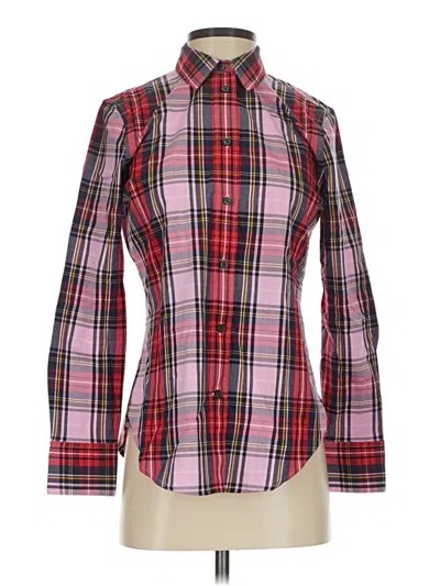Pre-owned Jcrew Long Sleeve Button Down Shirt In Red