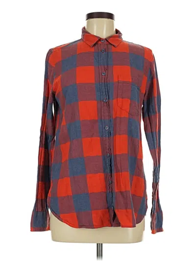 Pre-owned Jcrew Long Sleeve Button Down Shirt In Red