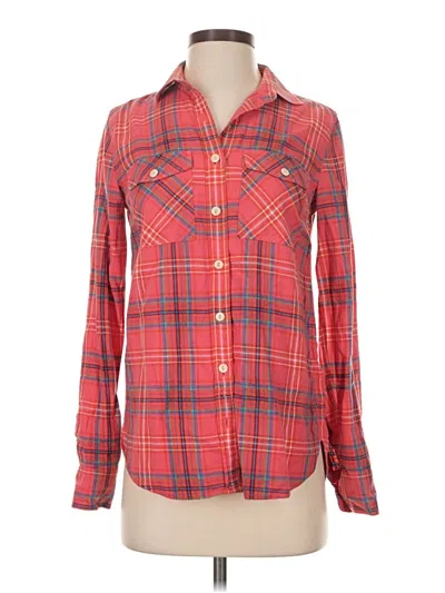 Pre-owned Jcrew Long Sleeve Button Down Shirt In Red