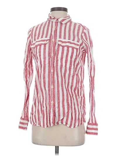 Pre-owned Jcrew Long Sleeve Button Down Shirt In Red
