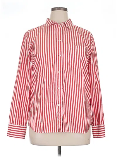 Pre-owned Jcrew Long Sleeve Button Down Shirt In Red