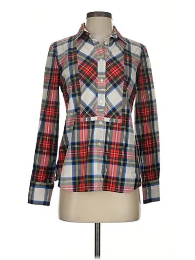 Pre-owned Jcrew Long Sleeve Button Down Shirt In Red