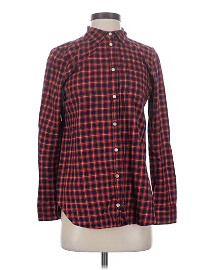 Pre-owned Jcrew Long Sleeve Button Down Shirt In Red