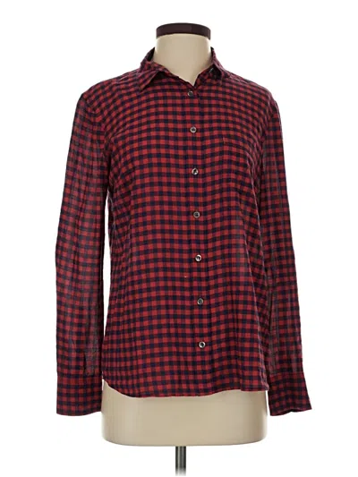 Pre-owned Jcrew Long Sleeve Button Down Shirt In Red
