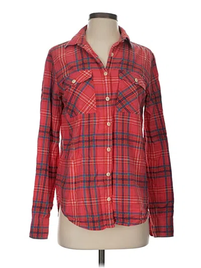 Pre-owned Jcrew Long Sleeve Button Down Shirt In Red