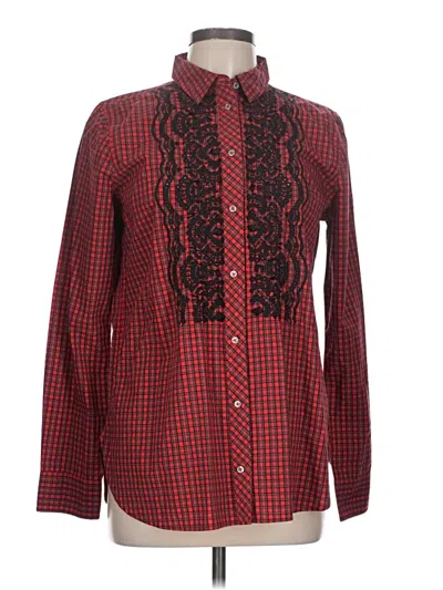 Jcrew Long Sleeve Button Down Shirt In Red