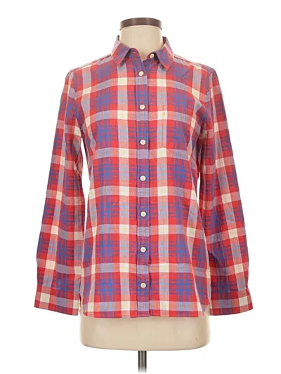 Pre-owned Jcrew Long Sleeve Button Down Shirt In Red