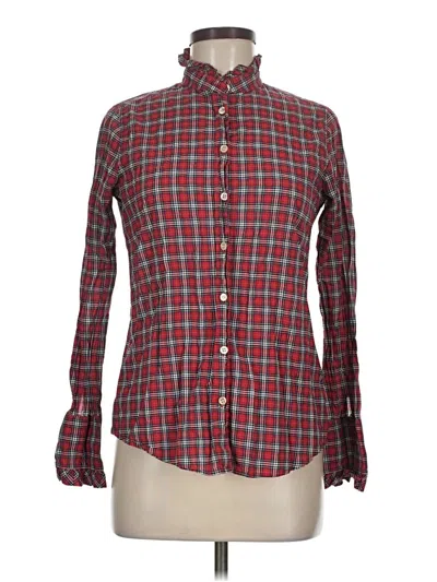 Pre-owned Jcrew Long Sleeve Button Down Shirt In Red