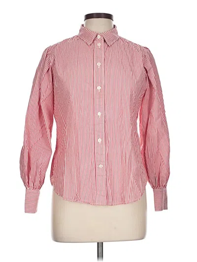 Pre-owned Jcrew Long Sleeve Button Down Shirt In Red