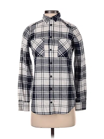 Pre-owned Jcrew Long Sleeve Button Down Shirt In Silver