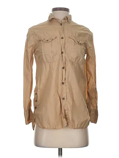 Pre-owned Jcrew Long Sleeve Button Down Shirt In Tan