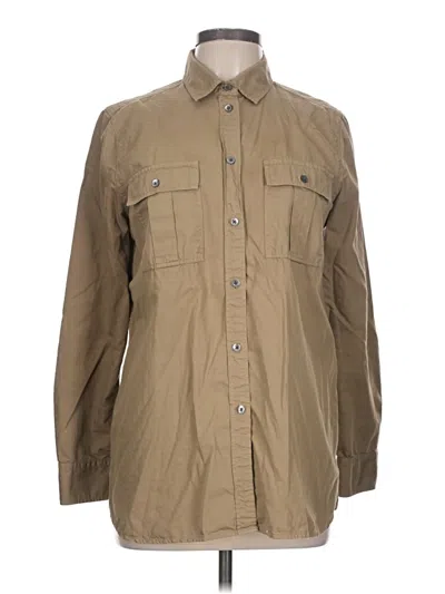 Pre-owned Jcrew Long Sleeve Button Down Shirt In Tan