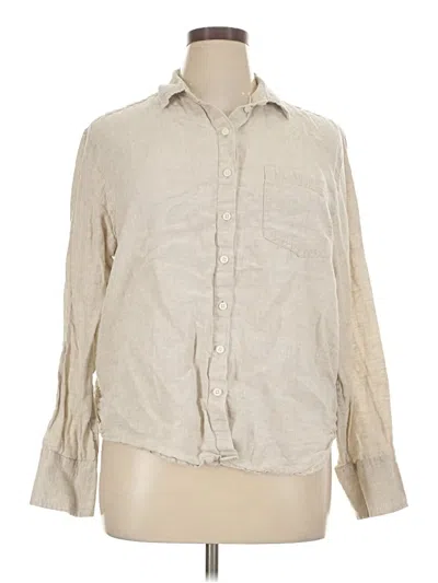 Pre-owned Jcrew Long Sleeve Button Down Shirt In Tan