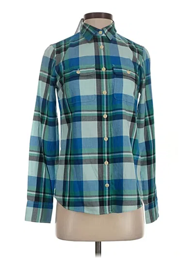 Jcrew Long Sleeve Button Down Shirt In Teal