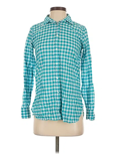 Pre-owned Jcrew Long Sleeve Button Down Shirt In Teal