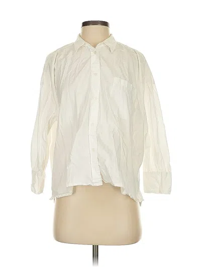 Pre-owned Jcrew Long Sleeve Button Down Shirt In White