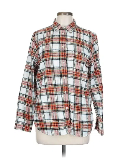 Pre-owned Jcrew Long Sleeve Button Down Shirt In White