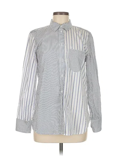 Pre-owned Jcrew Long Sleeve Button Down Shirt In White