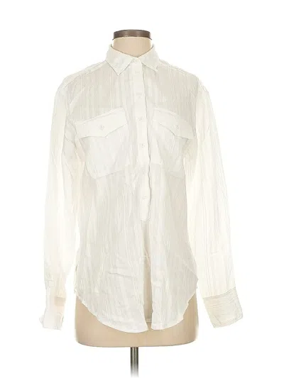 Pre-owned Jcrew Long Sleeve Button Down Shirt In White