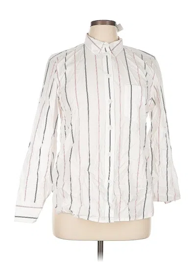 Pre-owned Jcrew Long Sleeve Button Down Shirt In White
