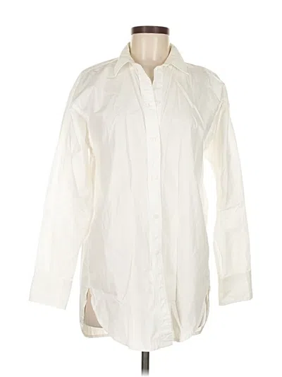 Pre-owned Jcrew Long Sleeve Button Down Shirt In White