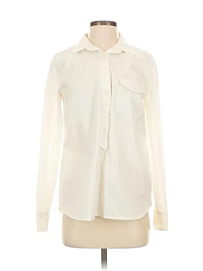 Pre-owned Jcrew Long Sleeve Button Down Shirt In White