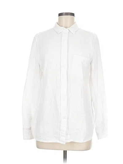 Pre-owned Jcrew Long Sleeve Button Down Shirt In White