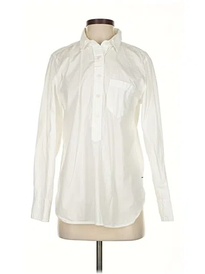 Pre-owned Jcrew Long Sleeve Button Down Shirt In White