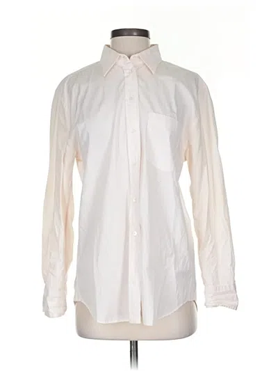 Pre-owned Jcrew Long Sleeve Button Down Shirt In White