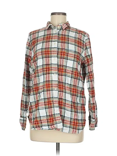 Pre-owned Jcrew Long Sleeve Button Down Shirt In White