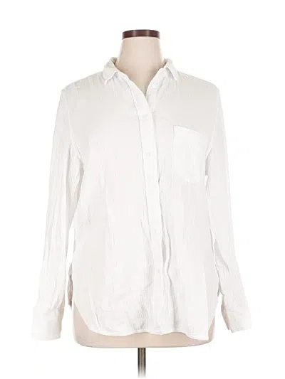 Pre-owned Jcrew Long Sleeve Button Down Shirt In White