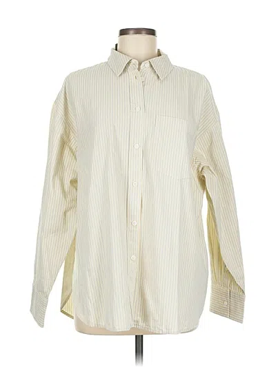 Pre-owned Jcrew Long Sleeve Button Down Shirt In White