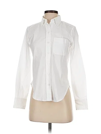 Pre-owned Jcrew Long Sleeve Button Down Shirt In White