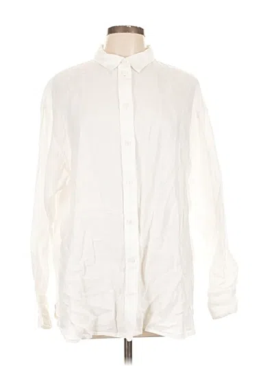 Pre-owned Jcrew Long Sleeve Button Down Shirt In White