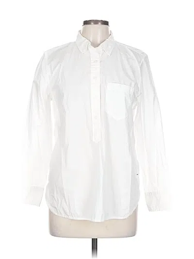 Pre-owned Jcrew Long Sleeve Button Down Shirt In White
